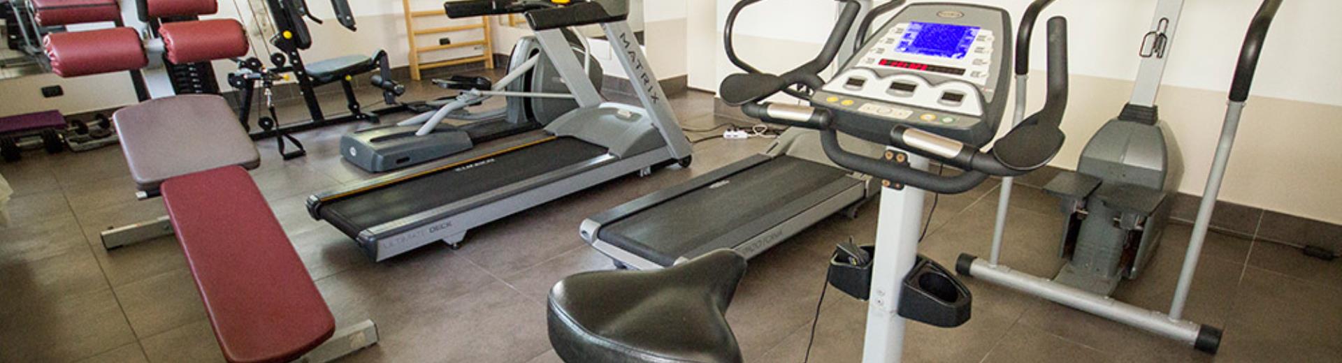 Picture of the indoor gym at the Hotel Modena Resort